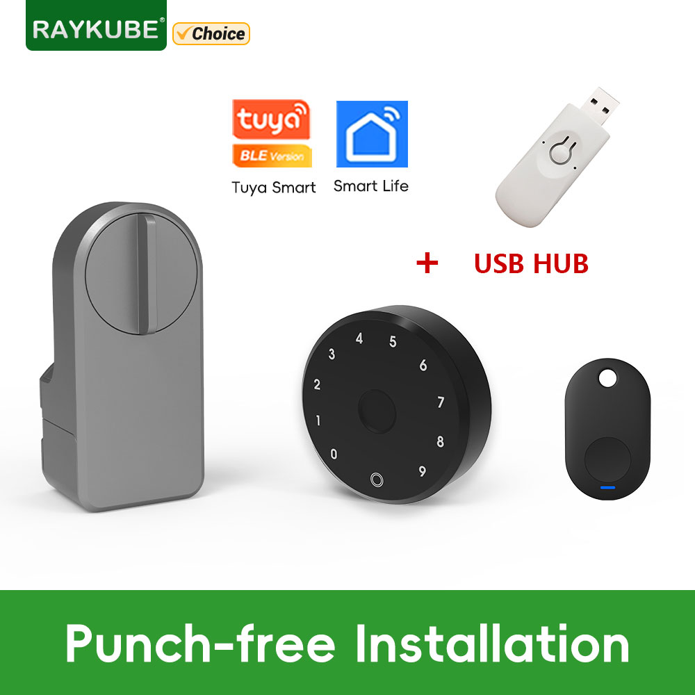 Smart Home Lock - Zestaw inteligentnego zamka do drzwi RAYKUBE