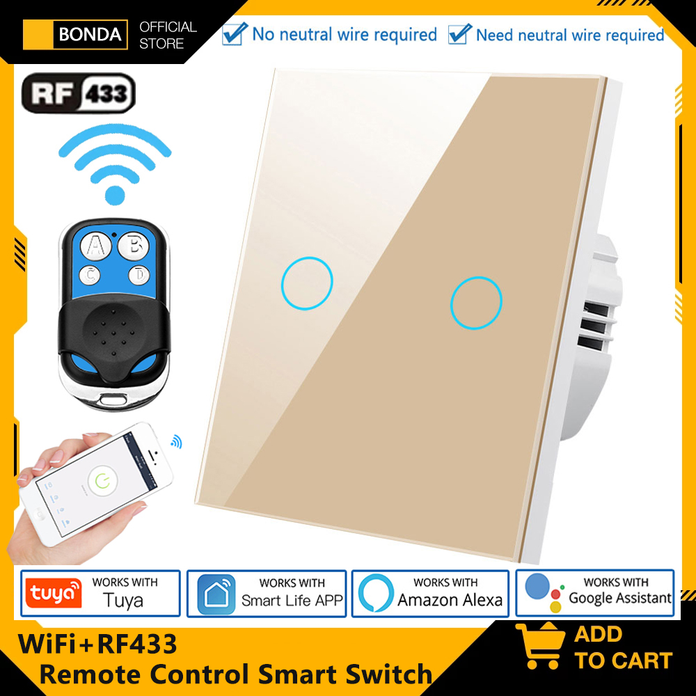 Smart Home Full System - Tuya EU WiFi+RF433 Inteligentny przełącznik zdalnego