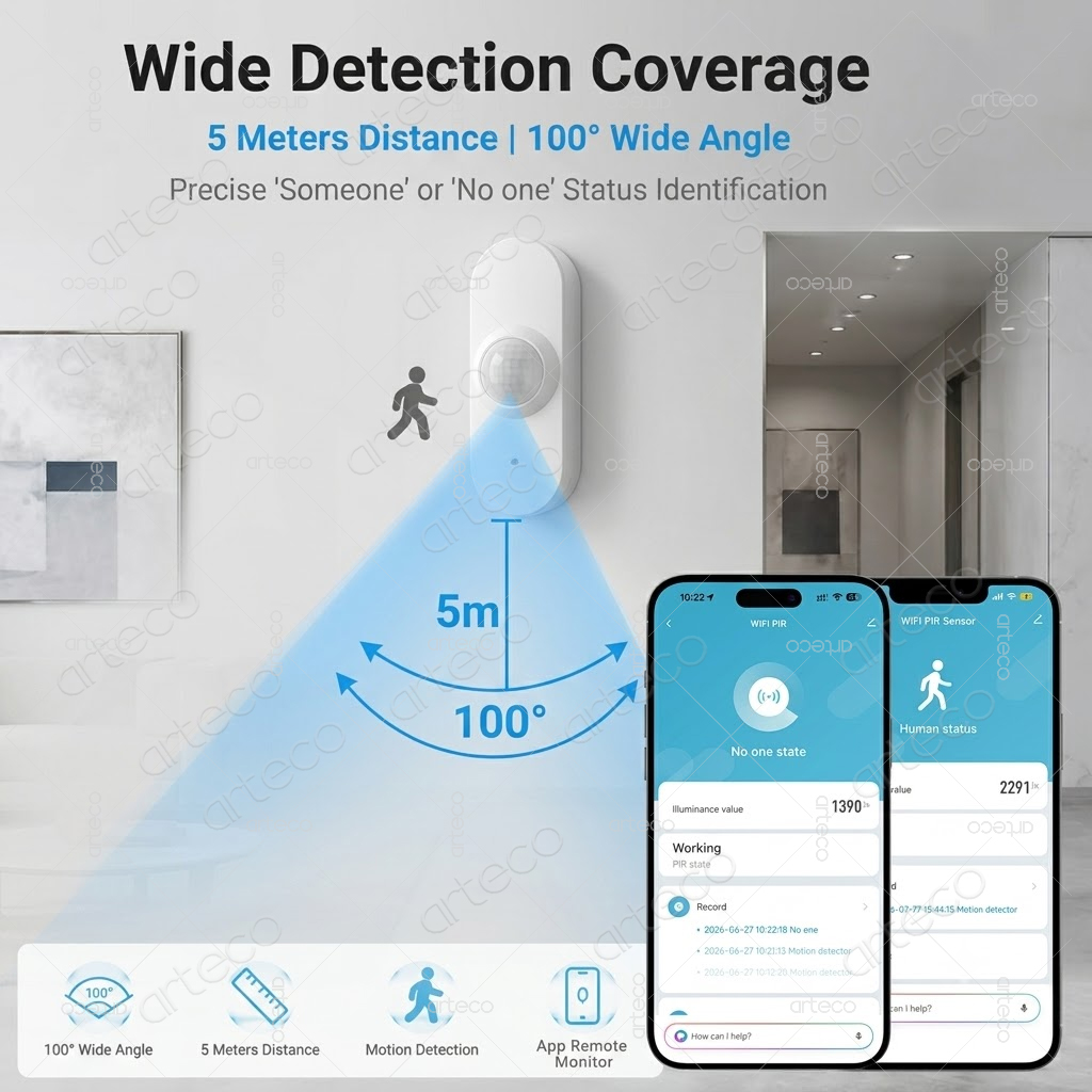 Czujnik ruchu PIR WiFi Tuya z  – Smart Home Wiser recenzja i cena